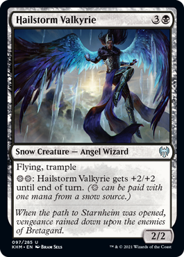 [097]【EN】【FOIL】霰嵐の戦乙女/Hailstorm Valkyrie【KHM】[U][黒]
