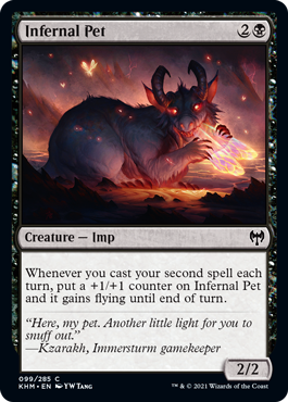 [099]【EN】【FOIL】冥府のペット/Infernal Pet【KHM】[C][黒]