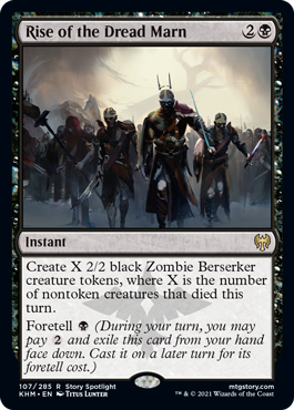 [107]【EN】【FOIL】マーンの戦慄の隆盛/Rise of the Dread Marn【KHM】[R][黒]