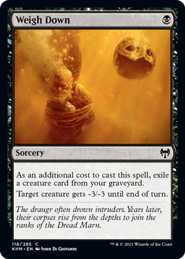 [118]【EN】【FOIL】沈下/Weigh Down【KHM】[C][黒]