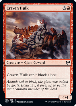 [127]【EN】【FOIL】臆病な大男/Craven Hulk【KHM】[C][赤]