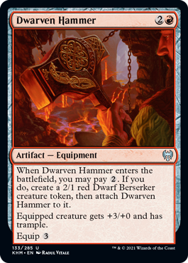 [133]【EN】【FOIL】ドワーフの鎚/Dwarven Hammer【KHM】[U][赤]