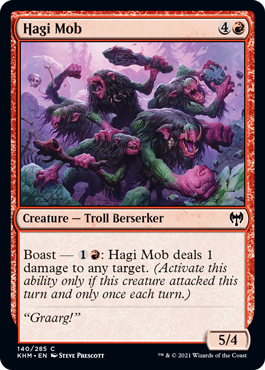 [140]【EN】【FOIL】ハギの群れ/Hagi Mob【KHM】[C][赤]