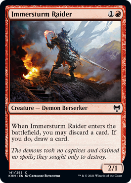 [141]【EN】【FOIL】イマースタームの略奪者/Immersturm Raider【KHM】[C][赤]