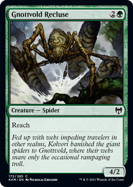 [172]【EN】【FOIL】ノットヴォルドのイトグモ/Gnottvold Recluse【KHM】[C][緑]