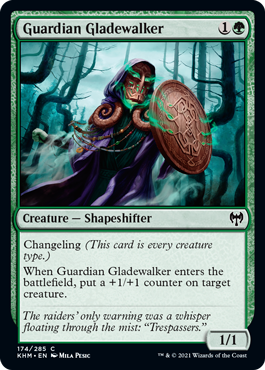 [174]【EN】【FOIL】護衛の林歩き/Guardian Gladewalker【KHM】[C][緑]