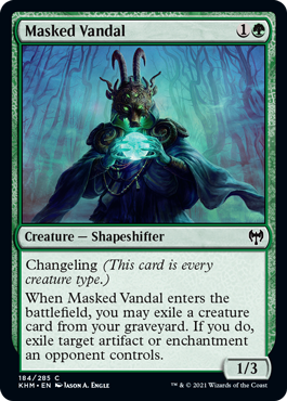 [184]【EN】【FOIL】仮面の蛮人/Masked Vandal【KHM】[C][緑]