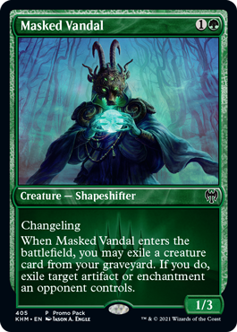 [405]【EN】【FOIL】■PROMO■仮面の蛮人/Masked Vandal【KHM】[C][緑]