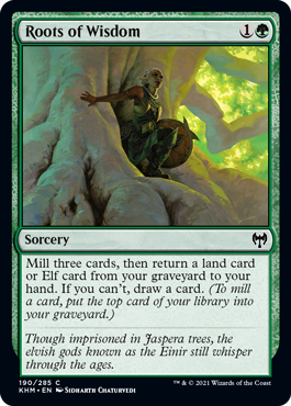 [190]【EN】【FOIL】知識の根/Roots of Wisdom【KHM】[C][緑]