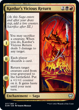 [217]【EN】【FOIL】カルダールの悪しき復活/Kardur's Vicious Return【KHM】[U][多色]
