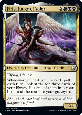 [209]【EN】【FOIL】武勇の審判者、ファーヤ/Firja, Judge of Valor【KHM】[U][多色]
