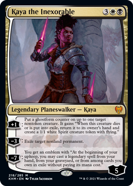 [218]【EN】【FOIL】情け無用のケイヤ/Kaya the Inexorable【KHM】[M][多色]