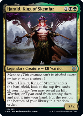 [212]【EN】【FOIL】スケムファーの王、ヘラルド/Harald, King of Skemfar【KHM】[U][多色]