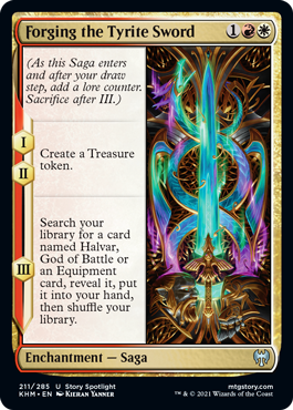 [211]【EN】【FOIL】タイライト剣の鍛錬/Forging the Tyrite Sword【KHM】[U][多色]