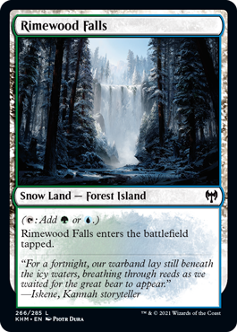 [266]【EN】【FOIL】霧氷林の滝/Rimewood Falls【KHM】[C][土地]