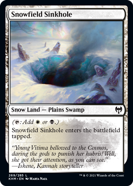 [269]【EN】【FOIL】雪原の陥没孔/Snowfield Sinkhole【KHM】[C][土地]