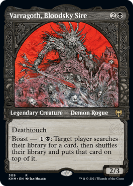 [309]【EN】■ショーケース■血空の主君、ヴェラゴス/Varragoth, Bloodsky Sire【KHM】[R][黒]