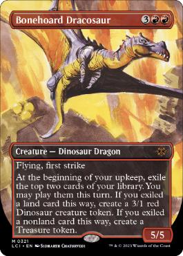 [321]【EN】■ボーダーレス■骨集めのドラコサウルス/Bonehoard Dracosaur【LCI】[M][赤]