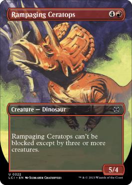 [322]【EN】■ボーダーレス■暴走するケラトプス/Rampaging Ceratops【LCI】[U][赤]