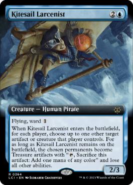 [364]【EN】【FOIL】■拡張アート■帆凧の窃盗犯/Kitesail Larcenist【LCI】[R][青]