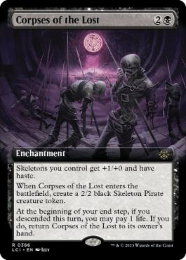 [366]【EN】【FOIL】■拡張アート■迷いし者の骸/Corpses of the Lost【LCI】[R][黒]
