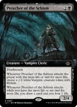 [367]【EN】【FOIL】■拡張アート■分派の説教者/Preacher of the Schism【LCI】[R][黒]