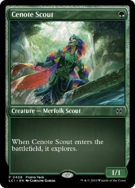 [408]【EN】【FOIL】■PROMO■陥没穴の偵察/Cenote Scout【LCI】[U][緑]
