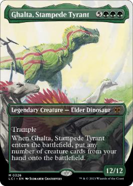 [326]【EN】【FOIL】■ボーダーレス■暴走暴君、ガルタ/Ghalta, Stampede Tyrant【LCI】[M][緑]