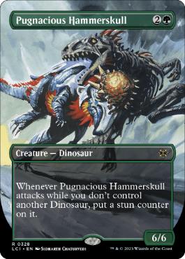 [328]【EN】【FOIL】■ボーダーレス■好戦的な槌頭/Pugnacious Hammerskull【LCI】[R][緑]