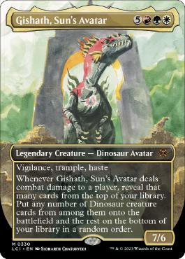 [330]【EN】【FOIL】■ボーダーレス■太陽の化身、ギシャス/Gishath, Sun's Avatar【LCI】[M][多色]