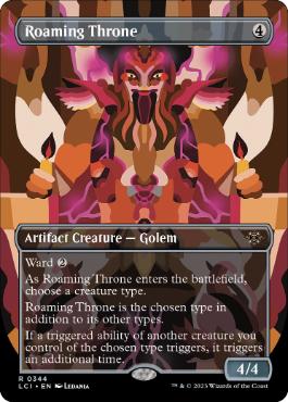 [344]【EN】【FOIL】■ボーダーレス■うろつく玉座/Roaming Throne【LCI】[R][茶]
