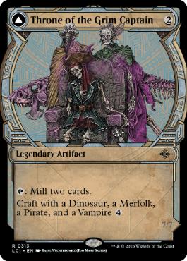 [313]【EN】【FOIL】■ショーケース■不気味な船長の玉座/Throne of the Grim Captain【LCI】[R][茶]