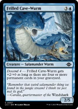 [057]【EN】エリマキ洞窟ワーム/Frilled Cave-Wurm【LCI】[C][青]