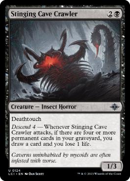 [124]【EN】洞窟を這い刺すもの/Stinging Cave Crawler【LCI】[U][黒]