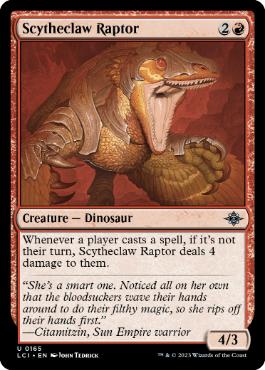 [165]【EN】鎌爪の猛竜/Scytheclaw Raptor【LCI】[U][赤]