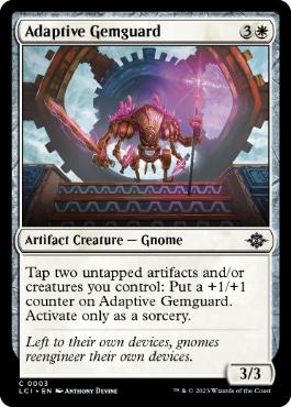 [003]【EN】【FOIL】順応する宝石護り/Adaptive Gemguard【LCI】[C][白]