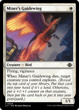 [024]【EN】【FOIL】鉱夫の導鳥/Miner's Guidewing【LCI】[C][白]