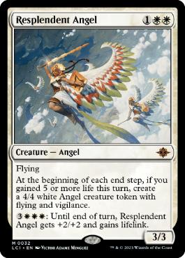 [032]【EN】【FOIL】輝かしい天使/Resplendent Angel【LCI】[M][白]