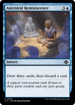 [045]【EN】【FOIL】祖先の追憶/Ancestral Reminiscence【LCI】[C][青]