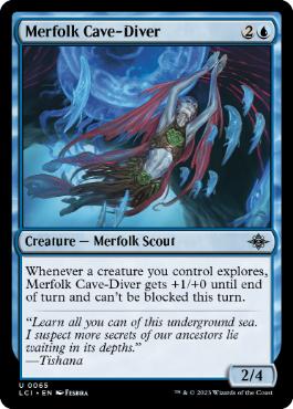 [065]【EN】【FOIL】マーフォークの洞窟潜り/Merfolk Cave-Diver【LCI】[U][青]