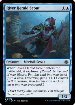 [072]【EN】【FOIL】川守りの偵察/River Herald Scout【LCI】[C][青]