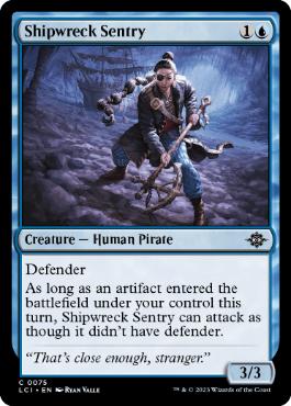 [075]【EN】【FOIL】難破船の歩哨/Shipwreck Sentry【LCI】[C][青]