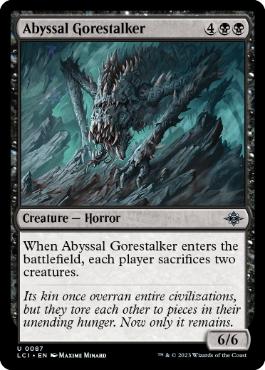 [087]【EN】【FOIL】深淵の暴虐忍び/Abyssal Gorestalker【LCI】[U][黒]