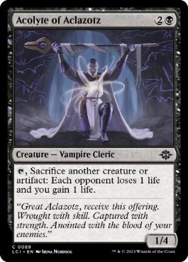[089]【EN】【FOIL】アクロゾズの侍祭/Acolyte of Aclazotz【LCI】[C][黒]