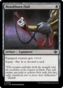 [093]【EN】【FOIL】血茨のフレイル/Bloodthorn Flail【LCI】[U][黒]