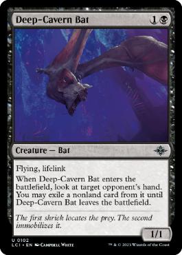 [102]【EN】【FOIL】大洞窟のコウモリ/Deep-Cavern Bat【LCI】[U][黒]