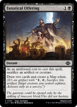 [105]【EN】【FOIL】熱狂的な献上/Fanatical Offering【LCI】[C][黒]
