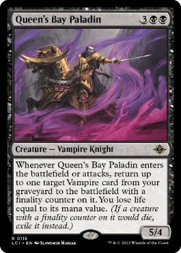[115]【EN】【FOIL】女王湾の聖騎士/Queen's Bay Paladin【LCI】[R][黒]