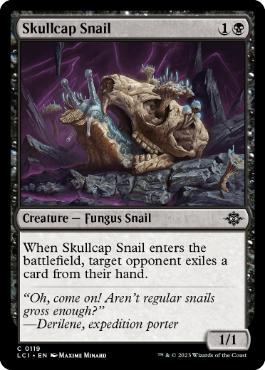 [119]【EN】【FOIL】頭蓋マイマイ/Skullcap Snail【LCI】[C][黒]