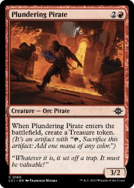 [160]【EN】【FOIL】略奪する海賊/Plundering Pirate【LCI】[C][赤]